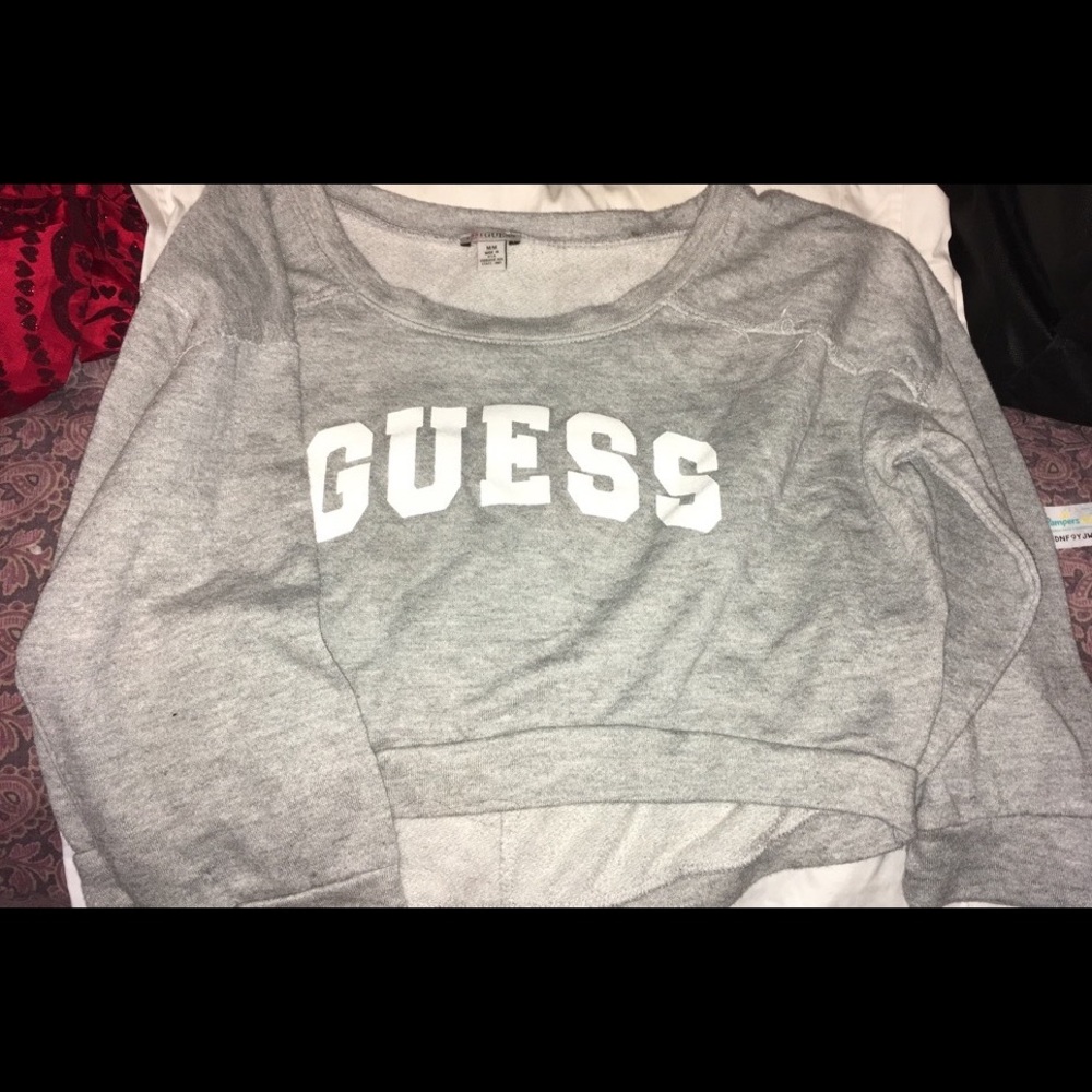 Guess sweater crop top
